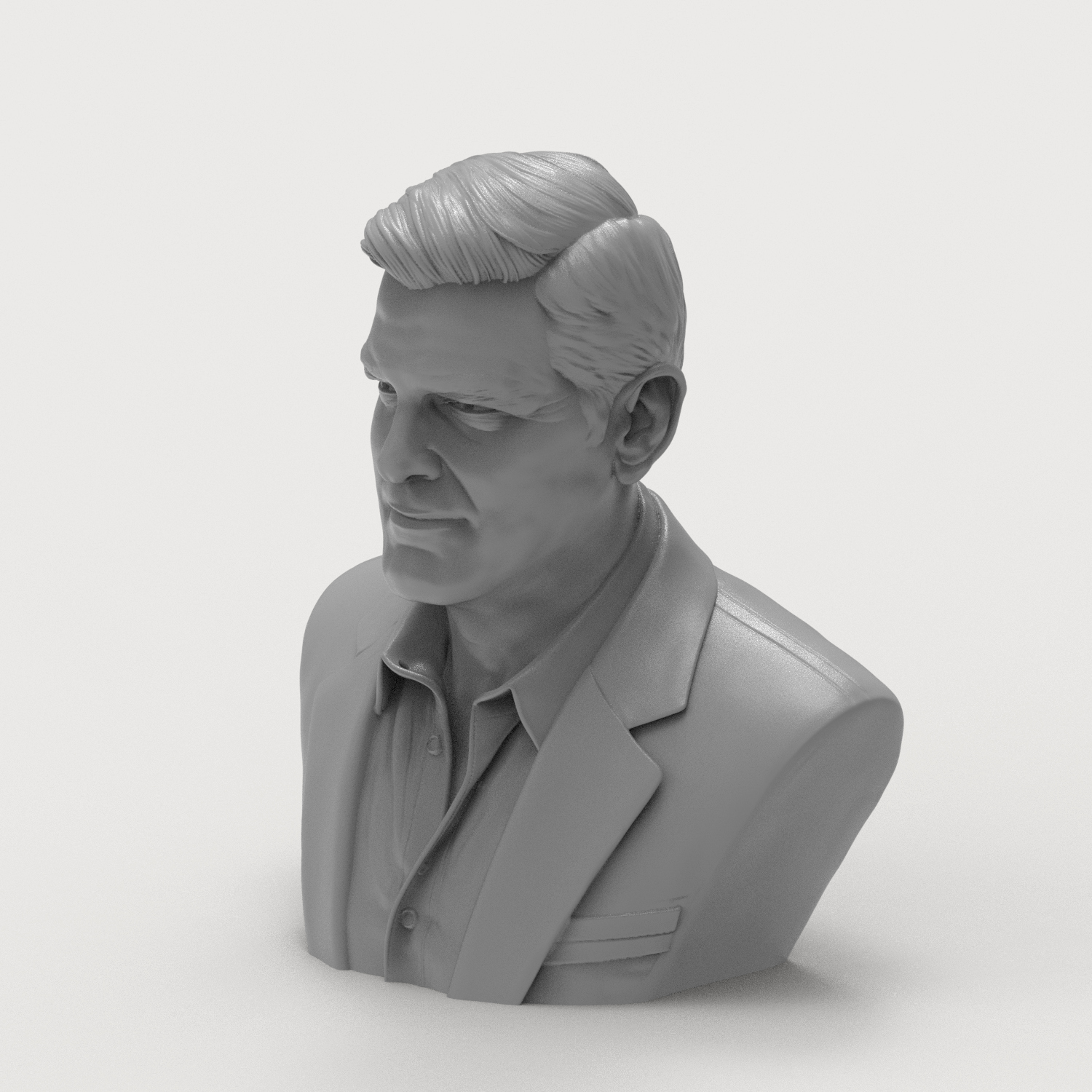 George Clooney 3D Printable Bust 3D Model