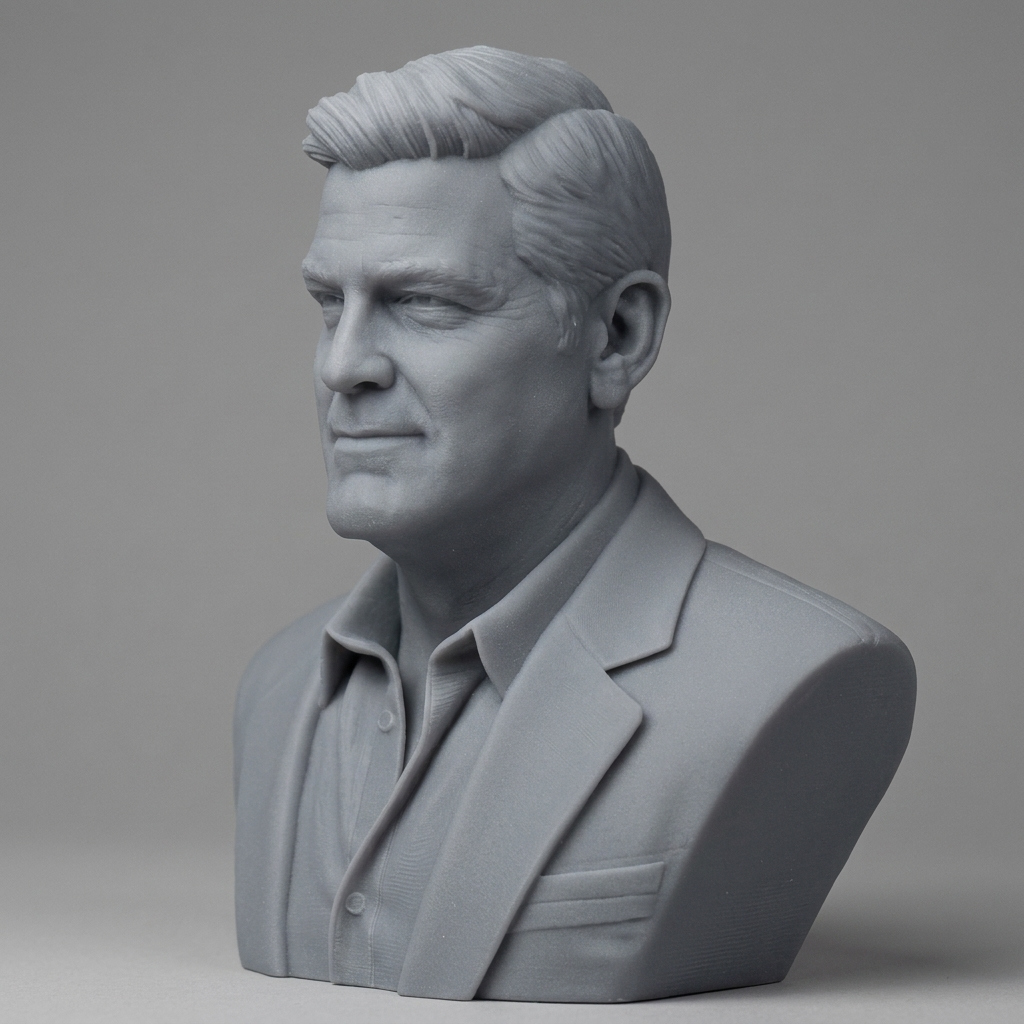 George Clooney 3D Printable Bust 3D Model