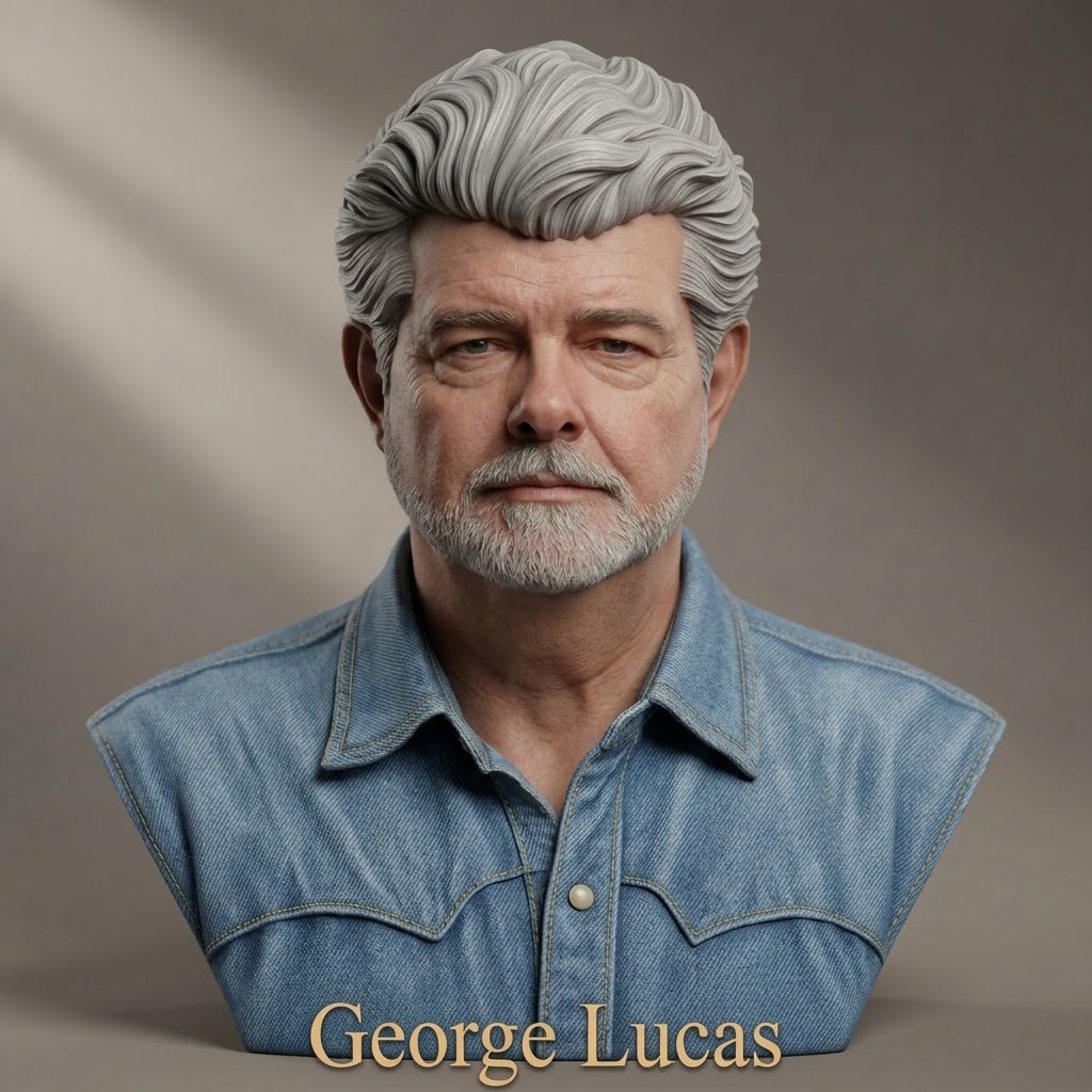 George Lucas Bust 3D Printable Model 3D Model