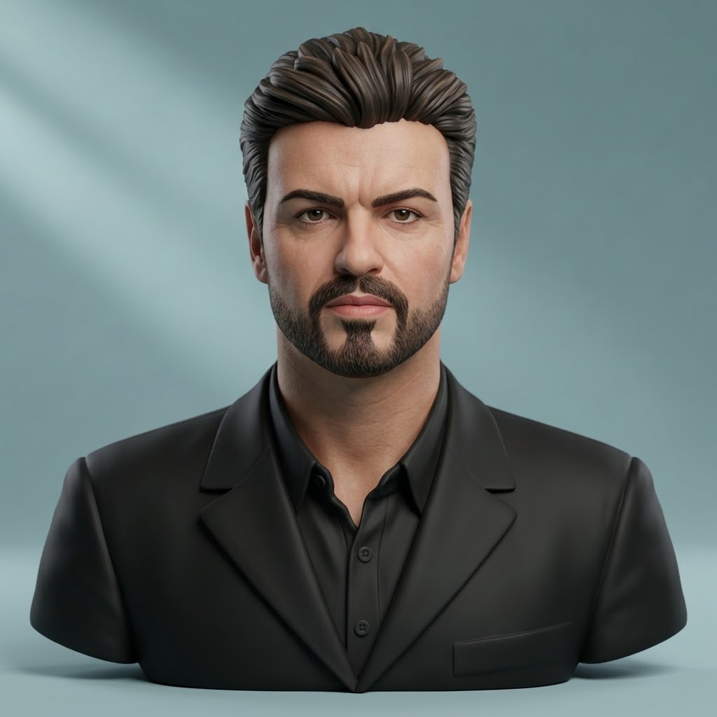 George Michael 3D Printable Bust 3D Model