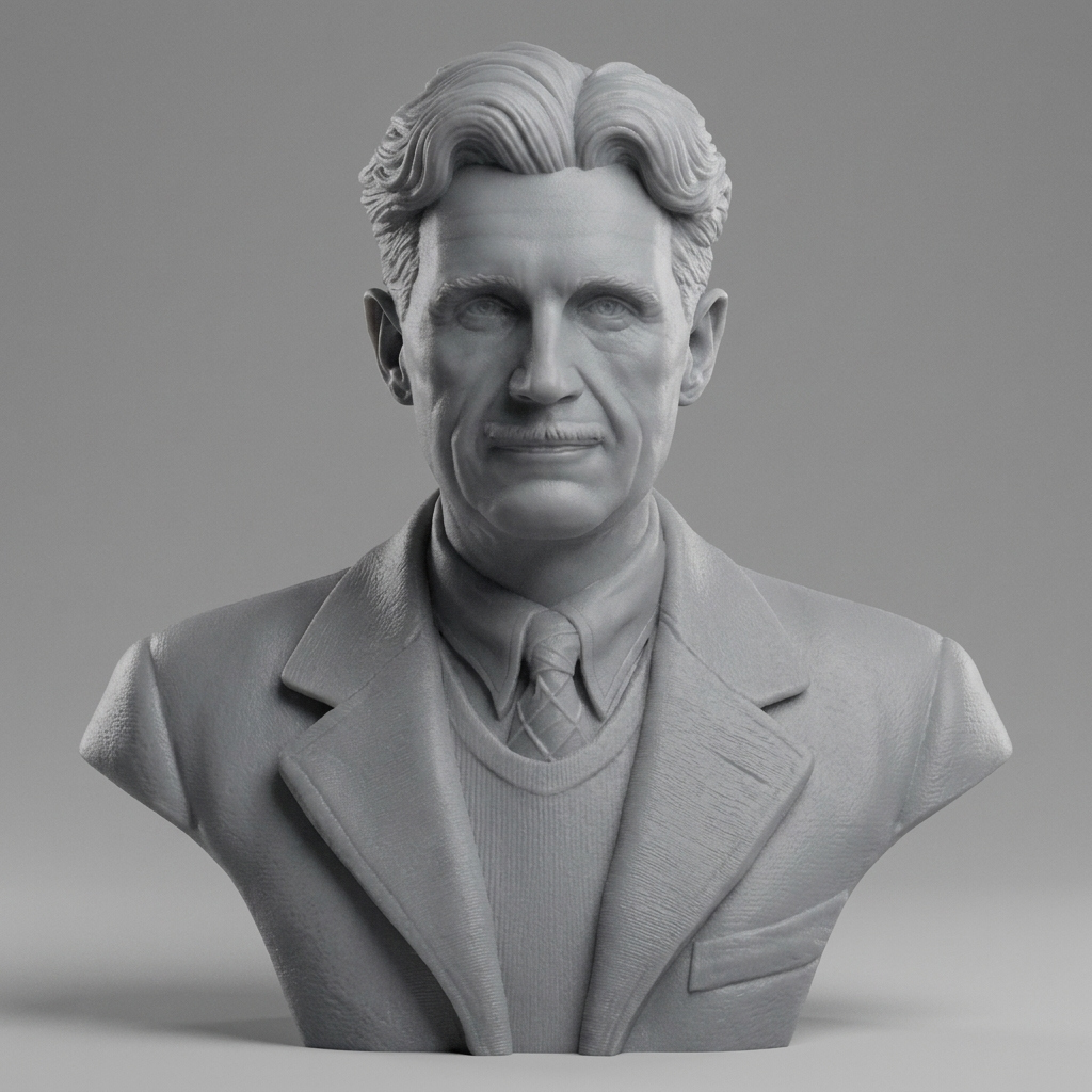 George Orwell 3D Printable Bust 3D Model