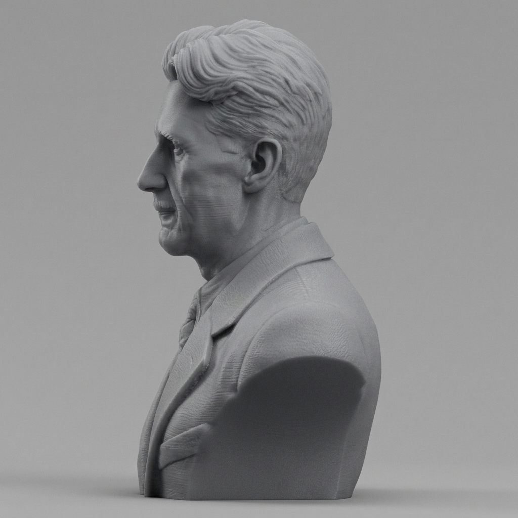 George Orwell 3D Printable Bust 3D Model