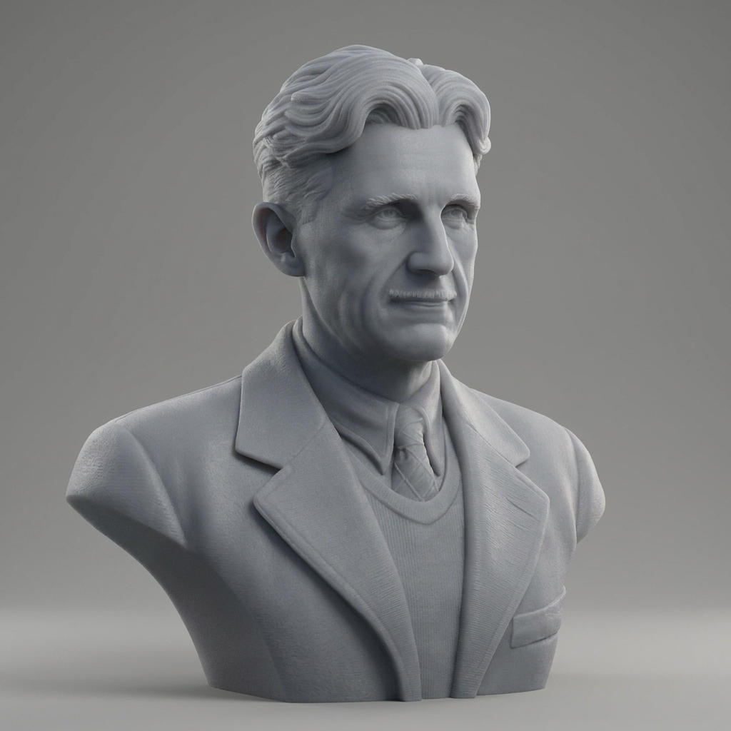 George Orwell 3D Printable Bust 3D Model