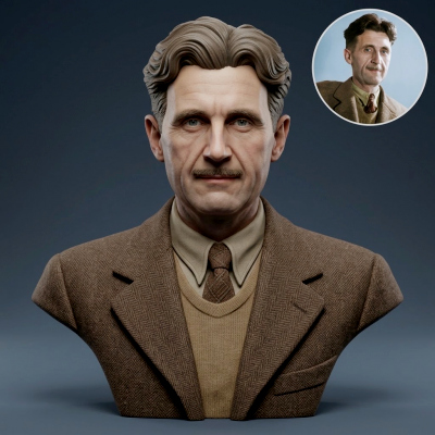 George Orwell 3D Printable Bust