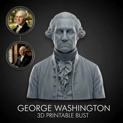 George Washington 3D Printable Bust