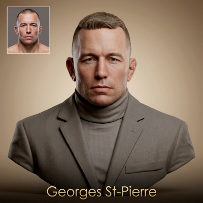 Georges St-Pierre 3D Printable Bust