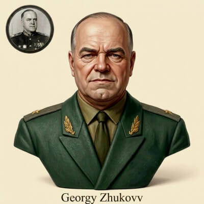 Georgy Zhukov 3D Printable Bust