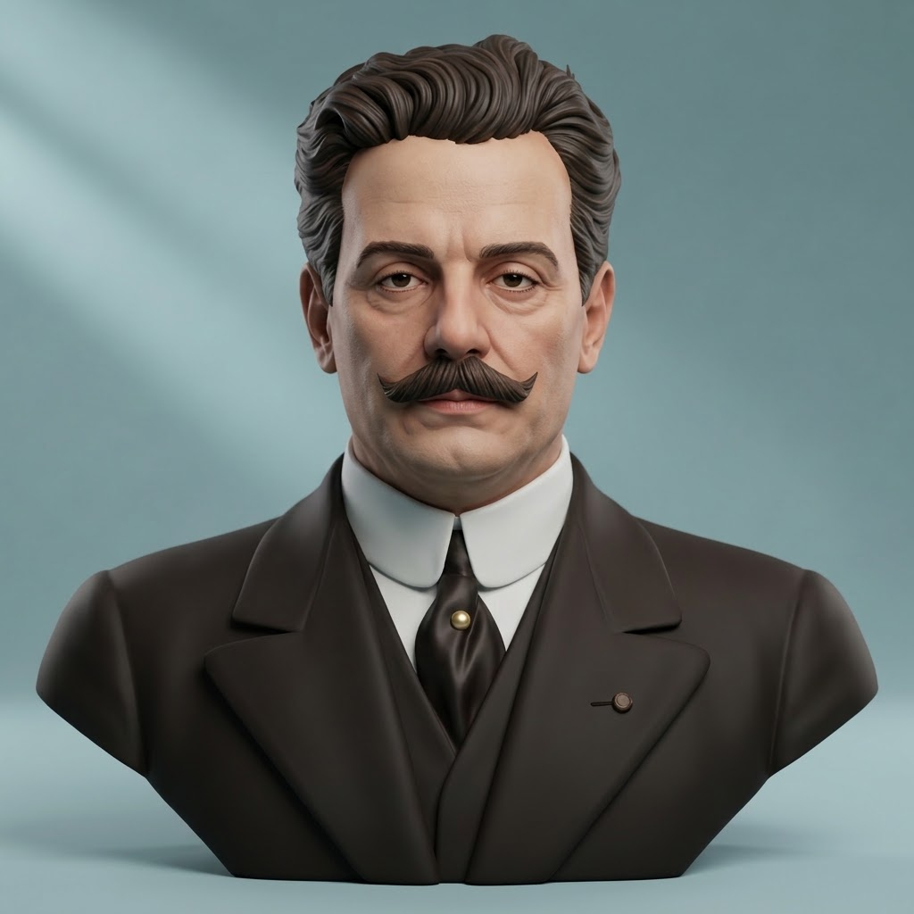 Giacomo Puccini 3D Printable Bust 3D Model