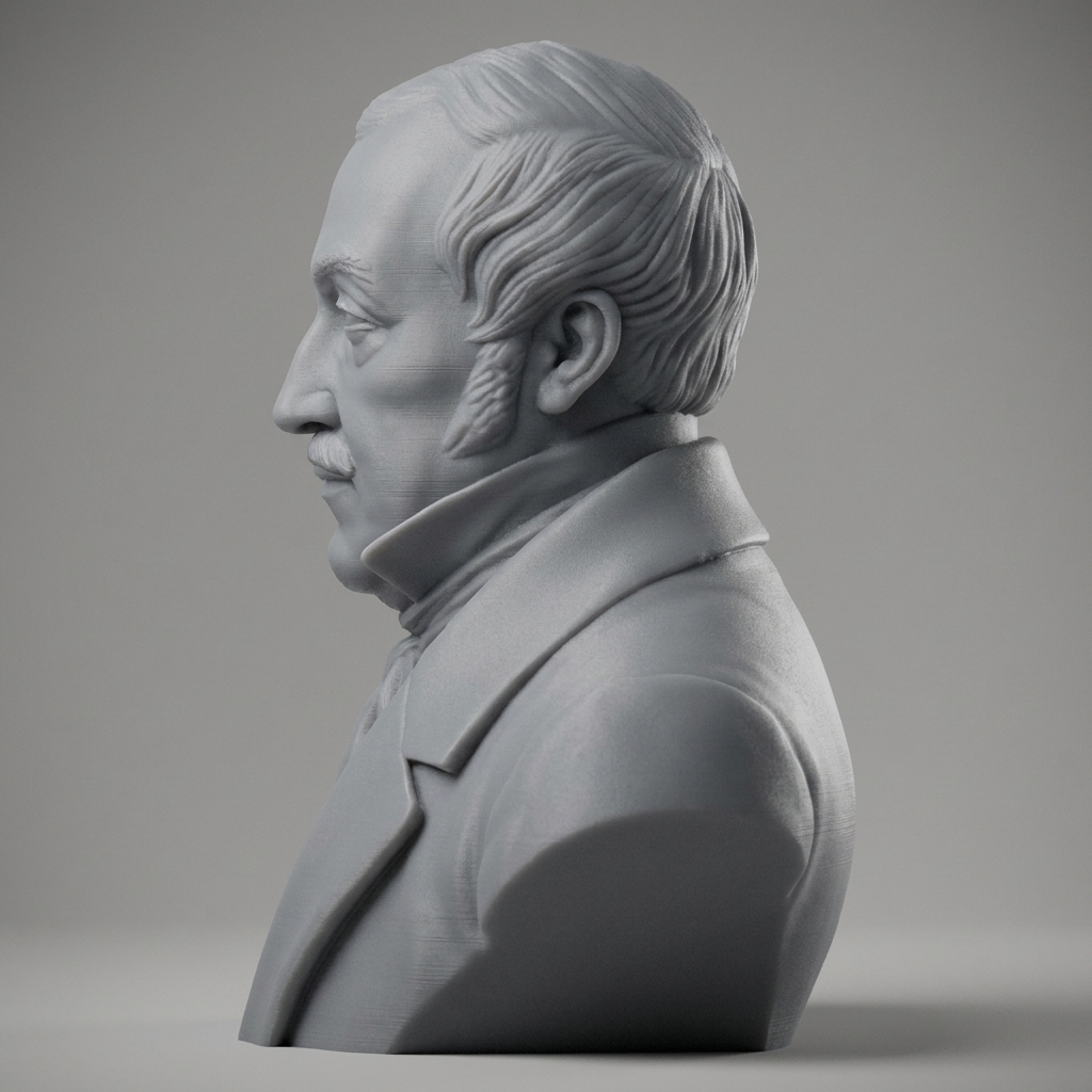 Gioachino Rossini 3D Printable Bust 3D Model