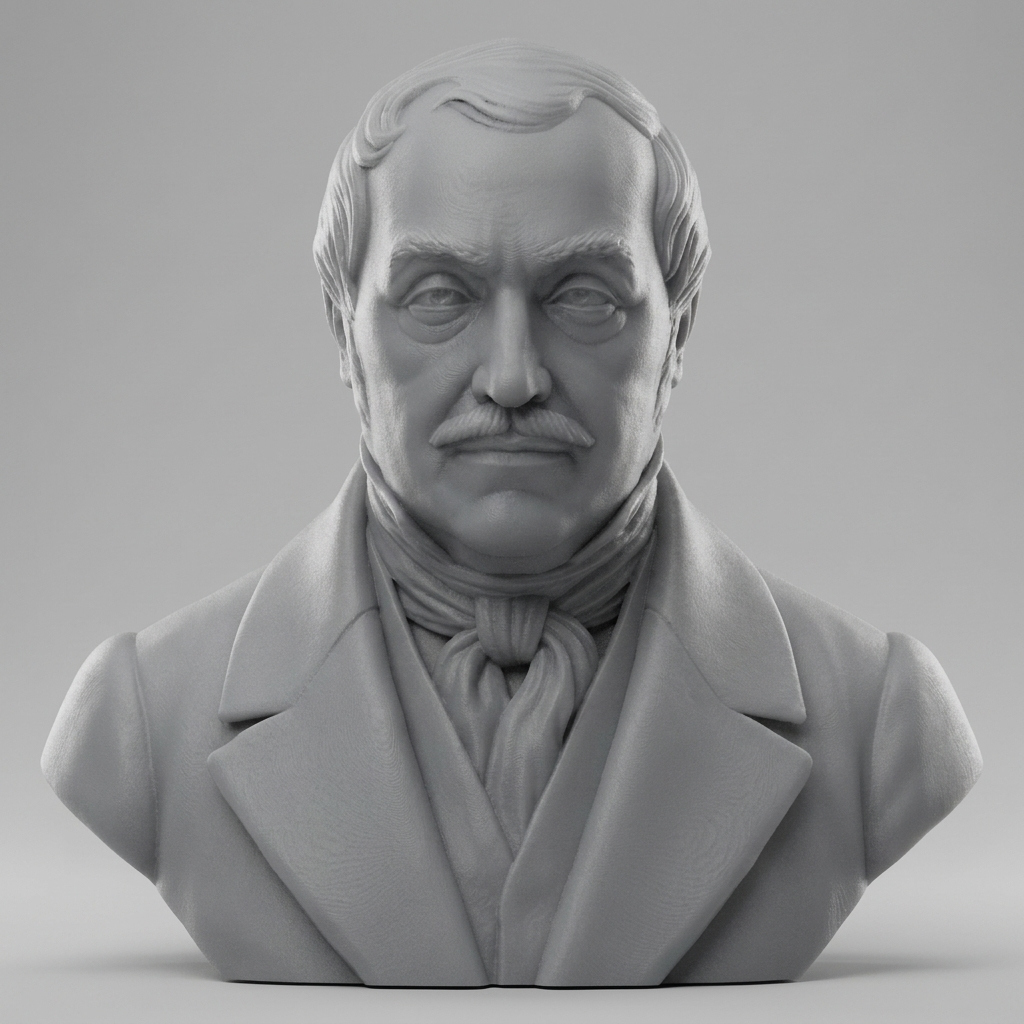 Gioachino Rossini 3D Printable Bust 3D Model