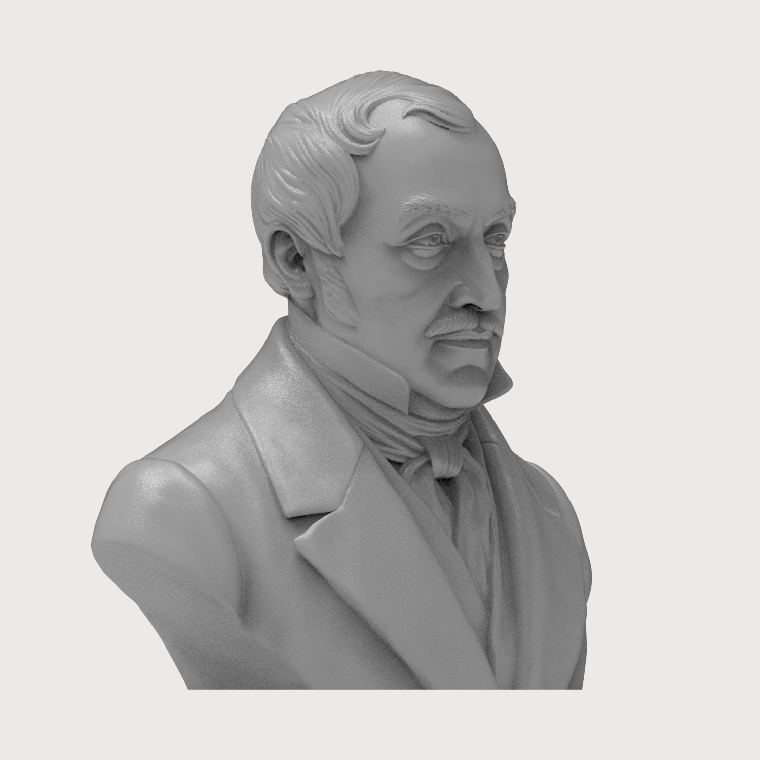 Gioachino Rossini 3D Printable Bust 3D Model