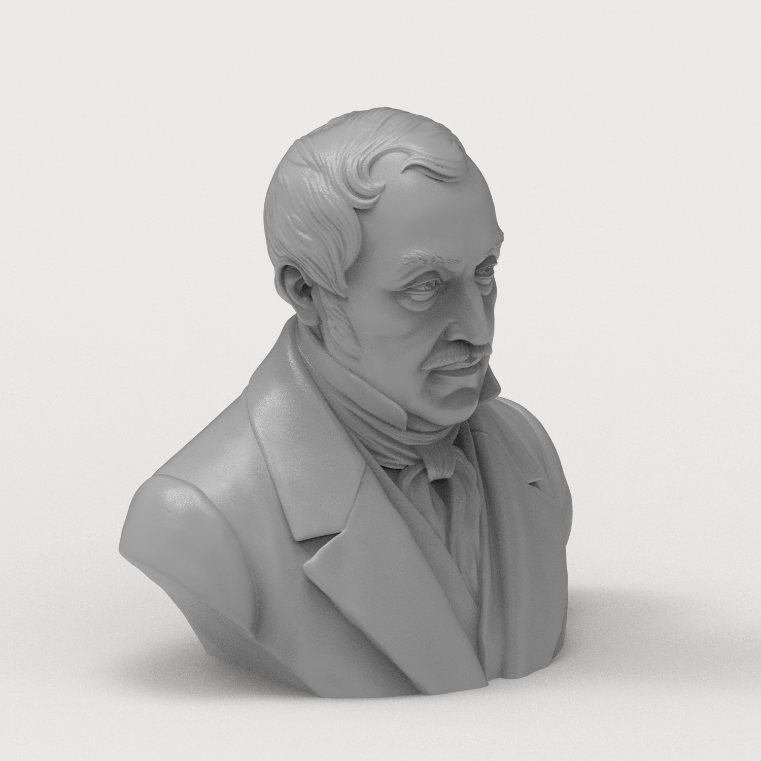 Gioachino Rossini 3D Printable Bust 3D Model