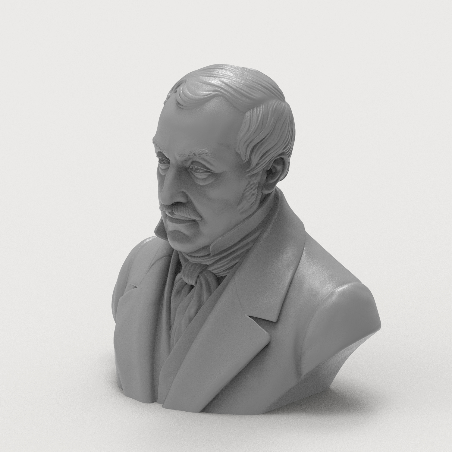Gioachino Rossini 3D Printable Bust 3D Model