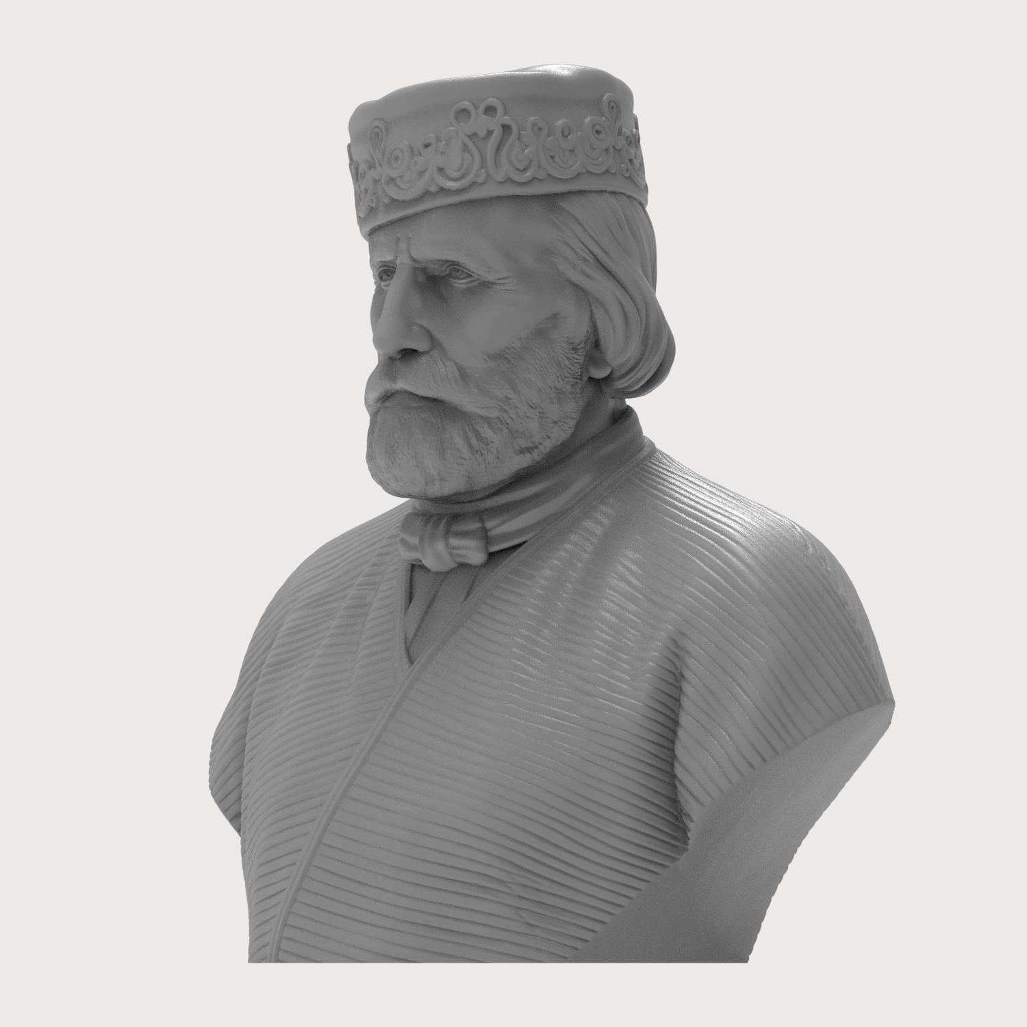 Giuseppe Garibaldi 3D Printable Bust 3D Model