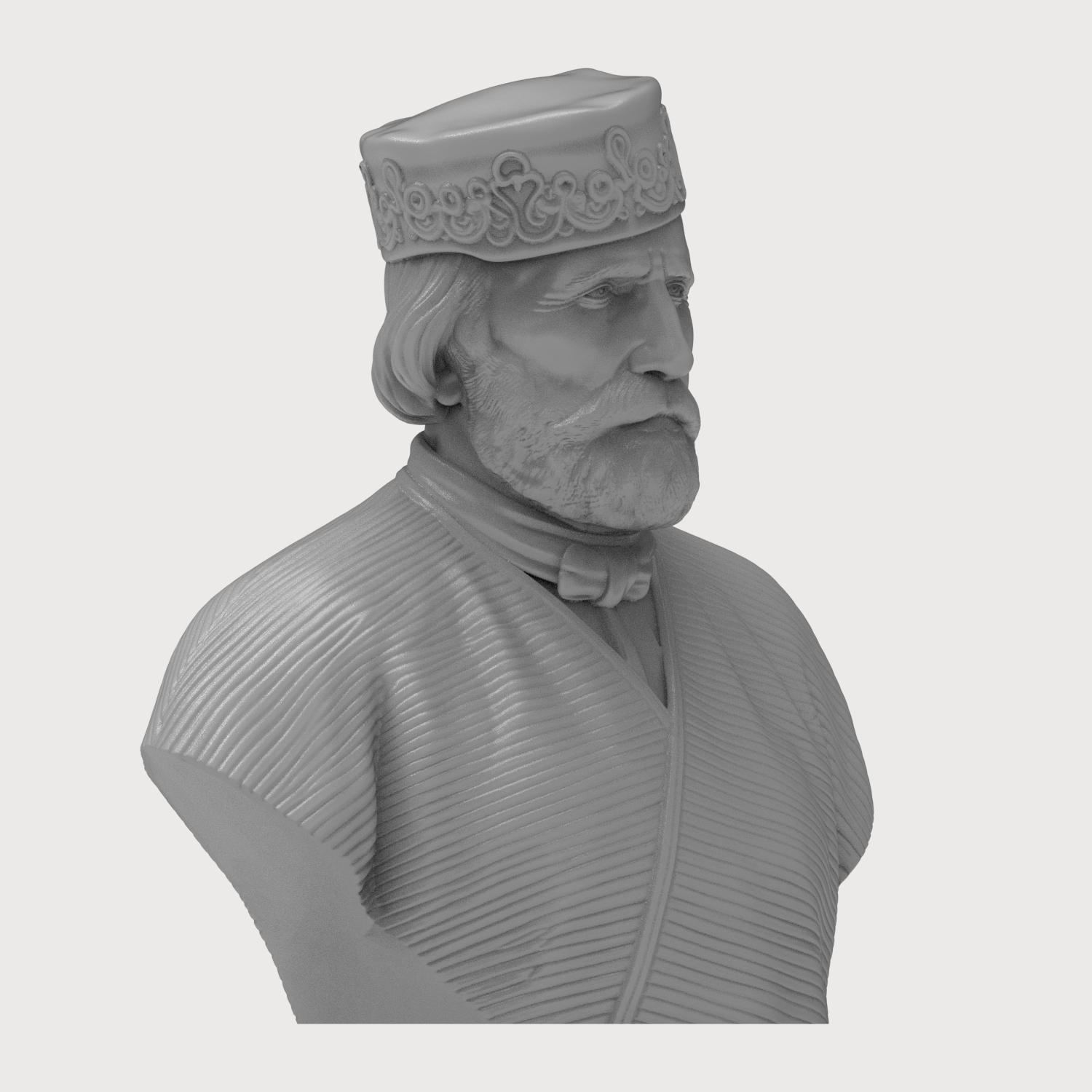 Giuseppe Garibaldi 3D Printable Bust 3D Model
