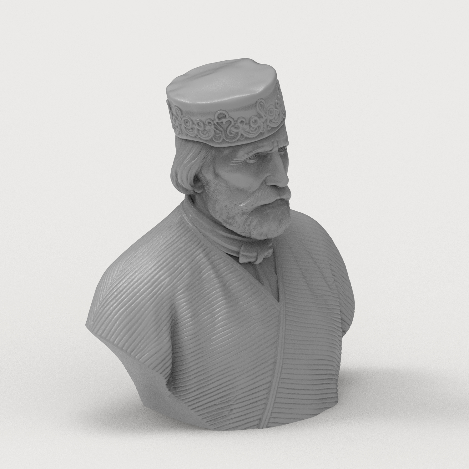 Giuseppe Garibaldi 3D Printable Bust 3D Model