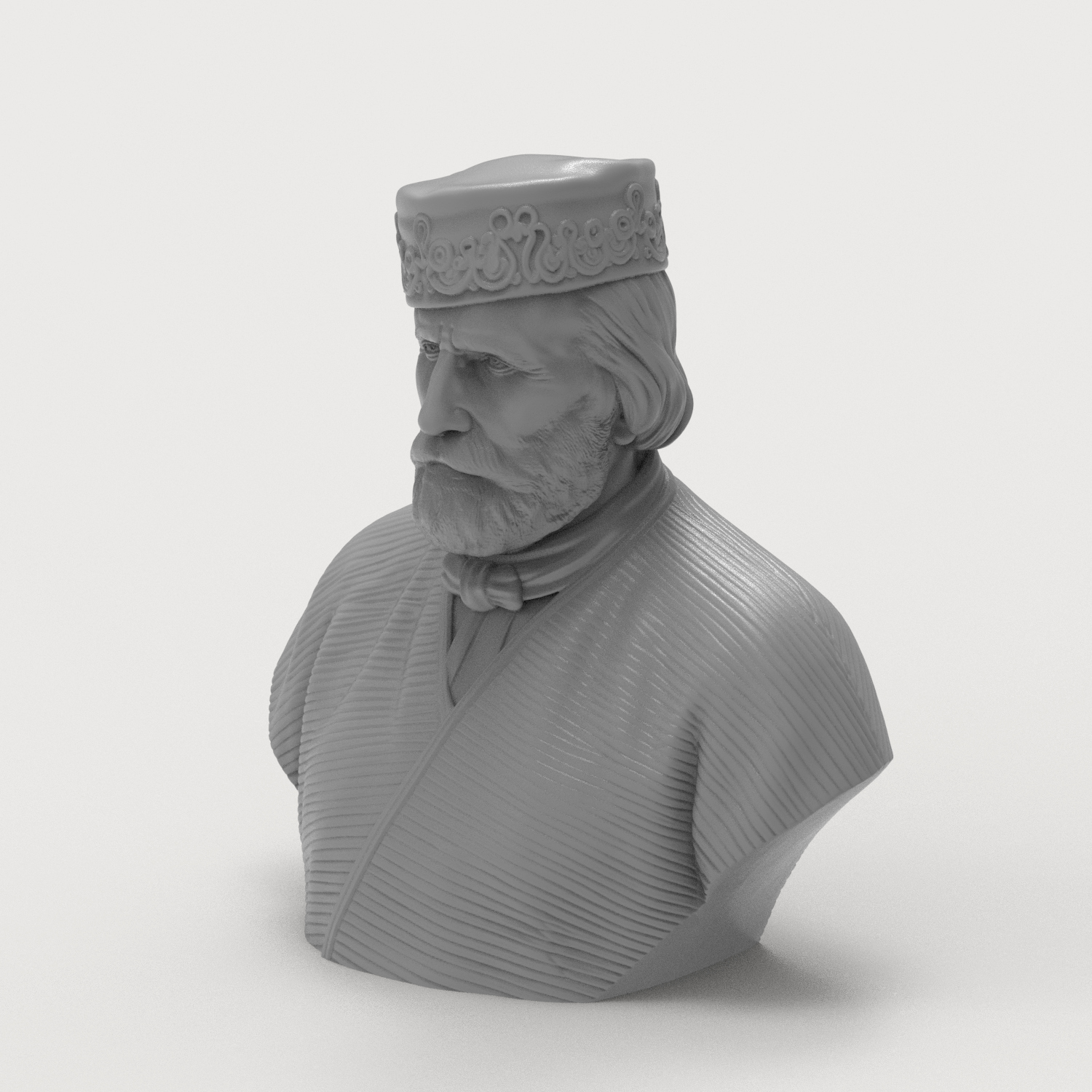 Giuseppe Garibaldi 3D Printable Bust 3D Model