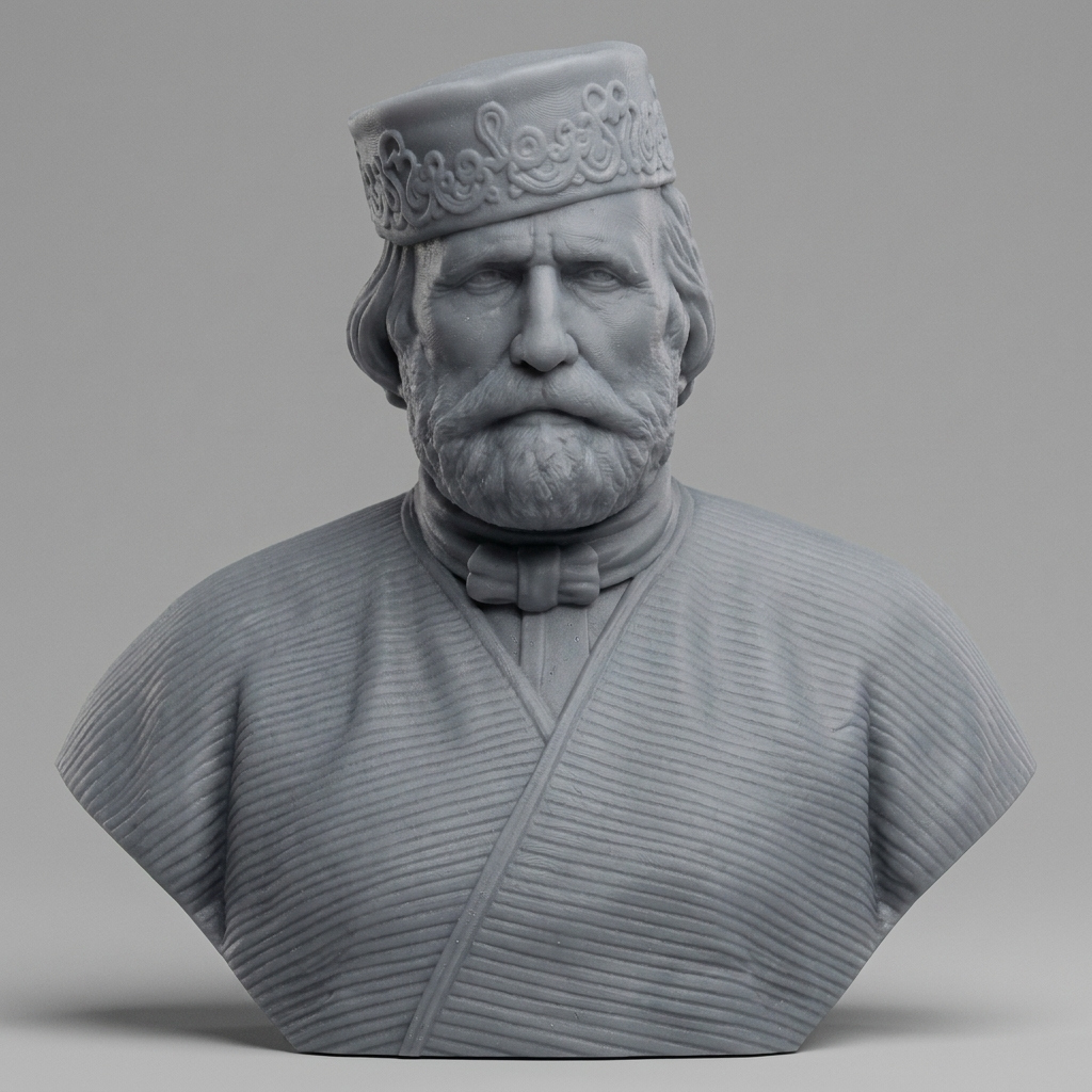 Giuseppe Garibaldi 3D Printable Bust 3D Model