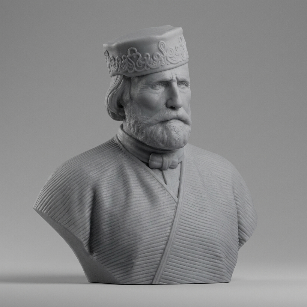 Giuseppe Garibaldi 3D Printable Bust 3D Model