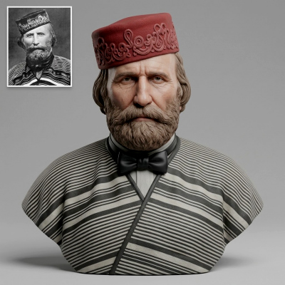 Giuseppe Garibaldi 3D Printable Bust