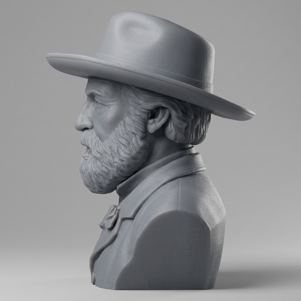 Giuseppe Verdi Italian Composer Portrait Bust 3D Model