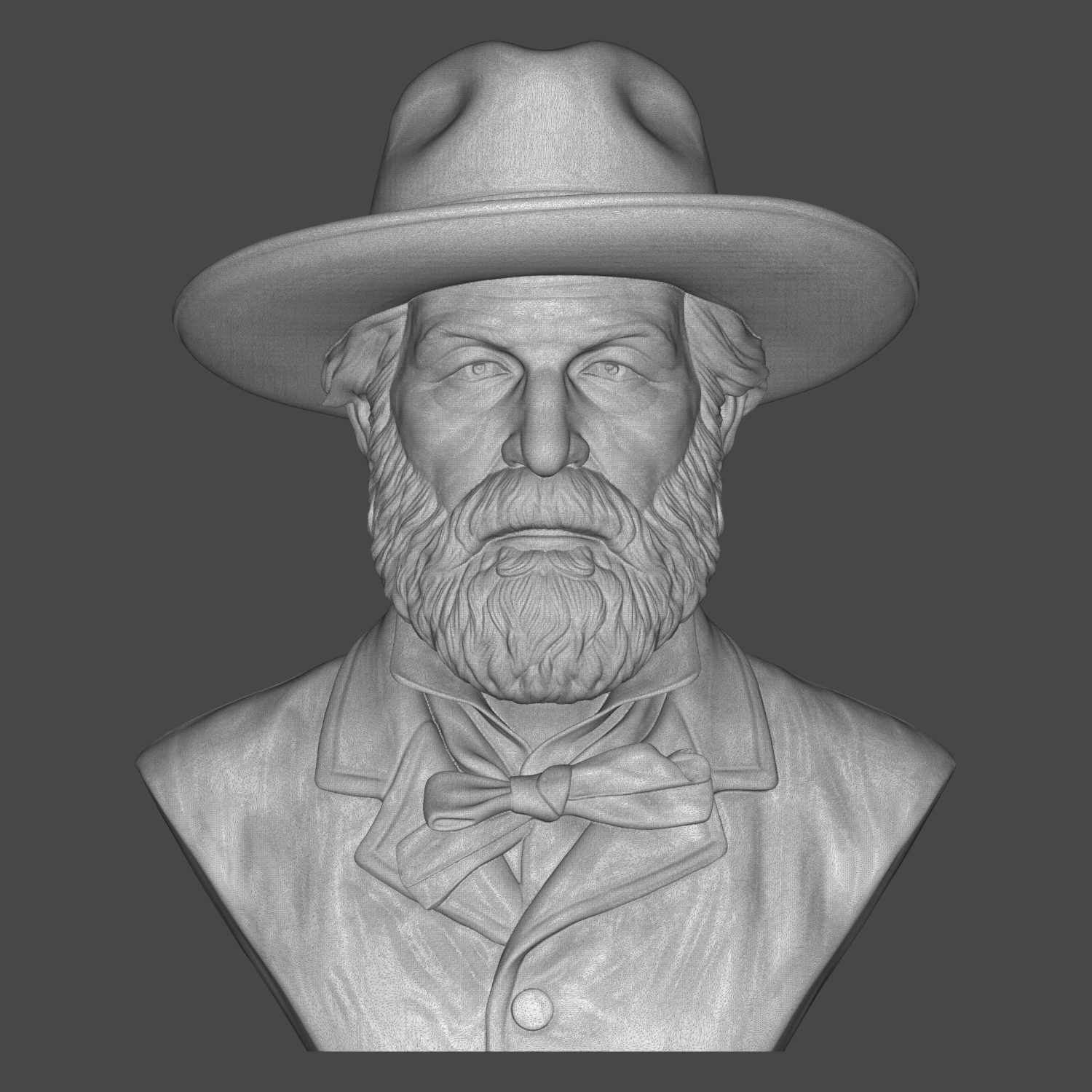 Giuseppe Verdi Italian Composer Portrait Bust 3D Model