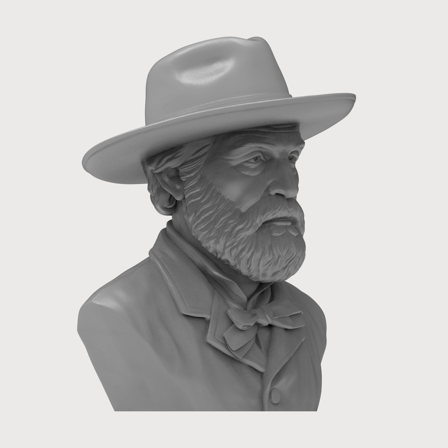 Giuseppe Verdi Italian Composer Portrait Bust 3D Model