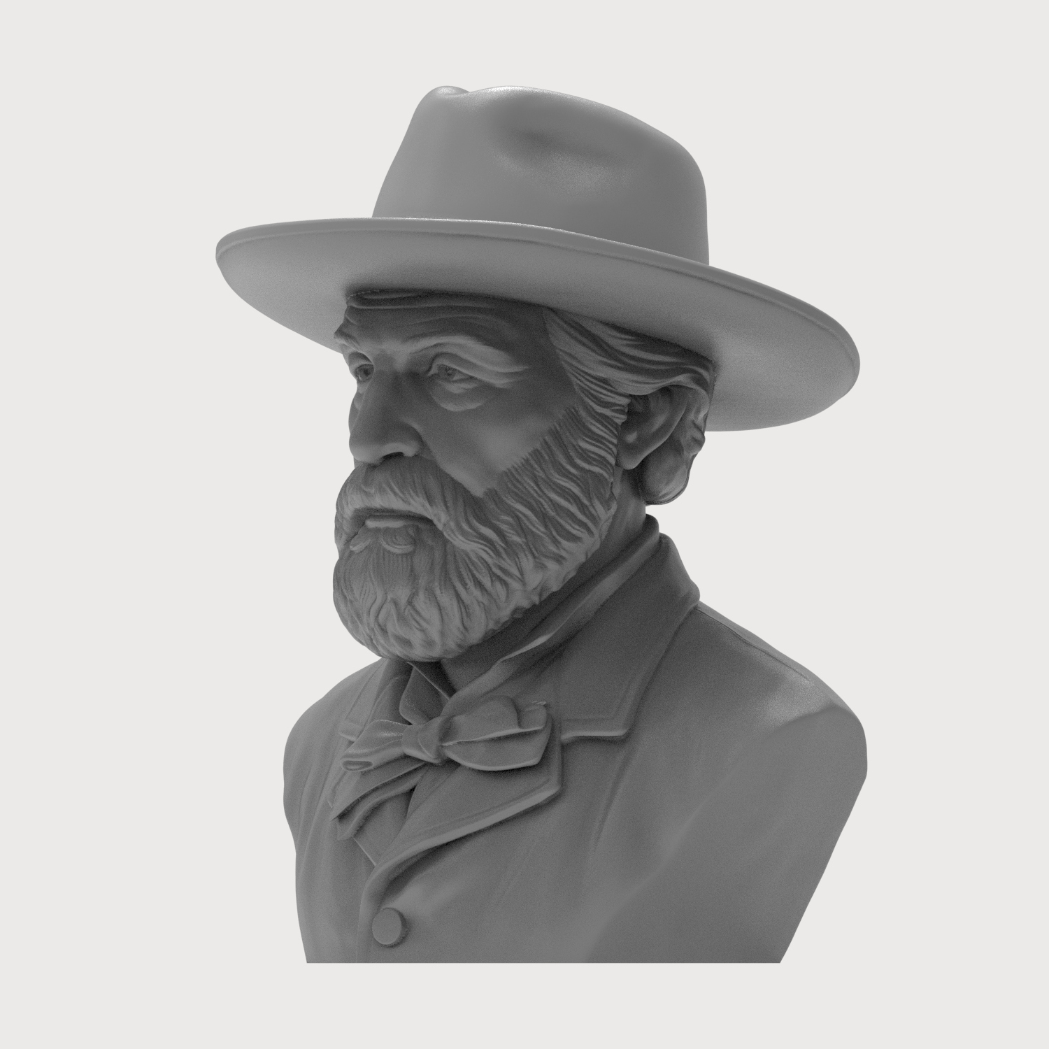 Giuseppe Verdi Italian Composer Portrait Bust 3D Model