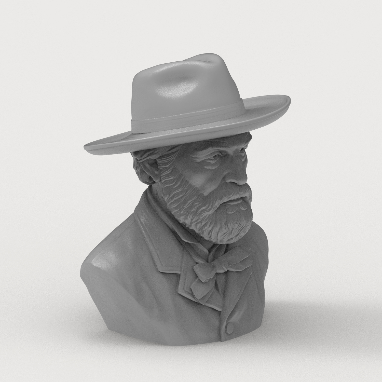 Giuseppe Verdi Italian Composer Portrait Bust 3D Model