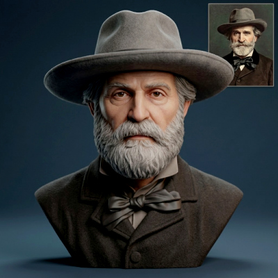 Giuseppe Verdi Italian Composer Portrait Bust