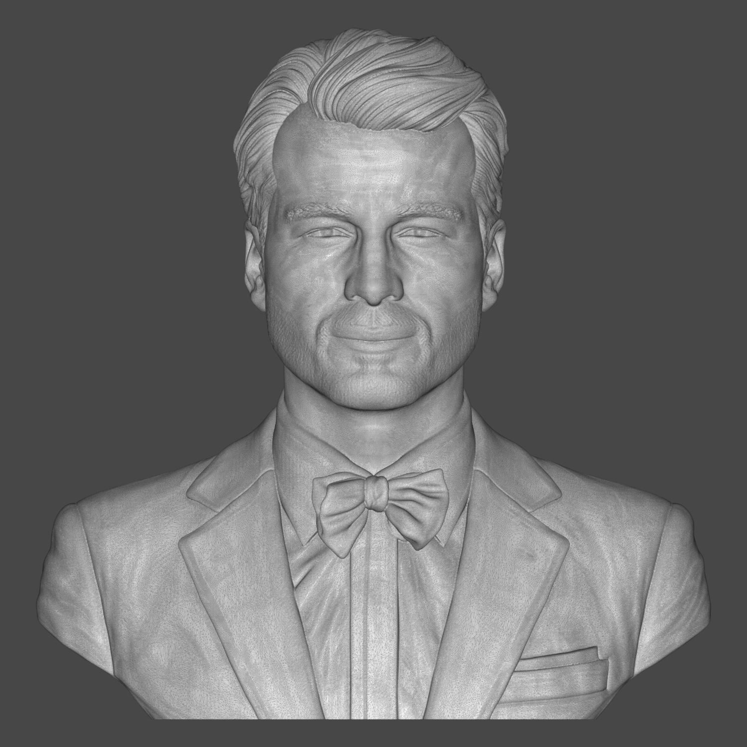 Glen Powell Actor Portrait Bust 3D Model