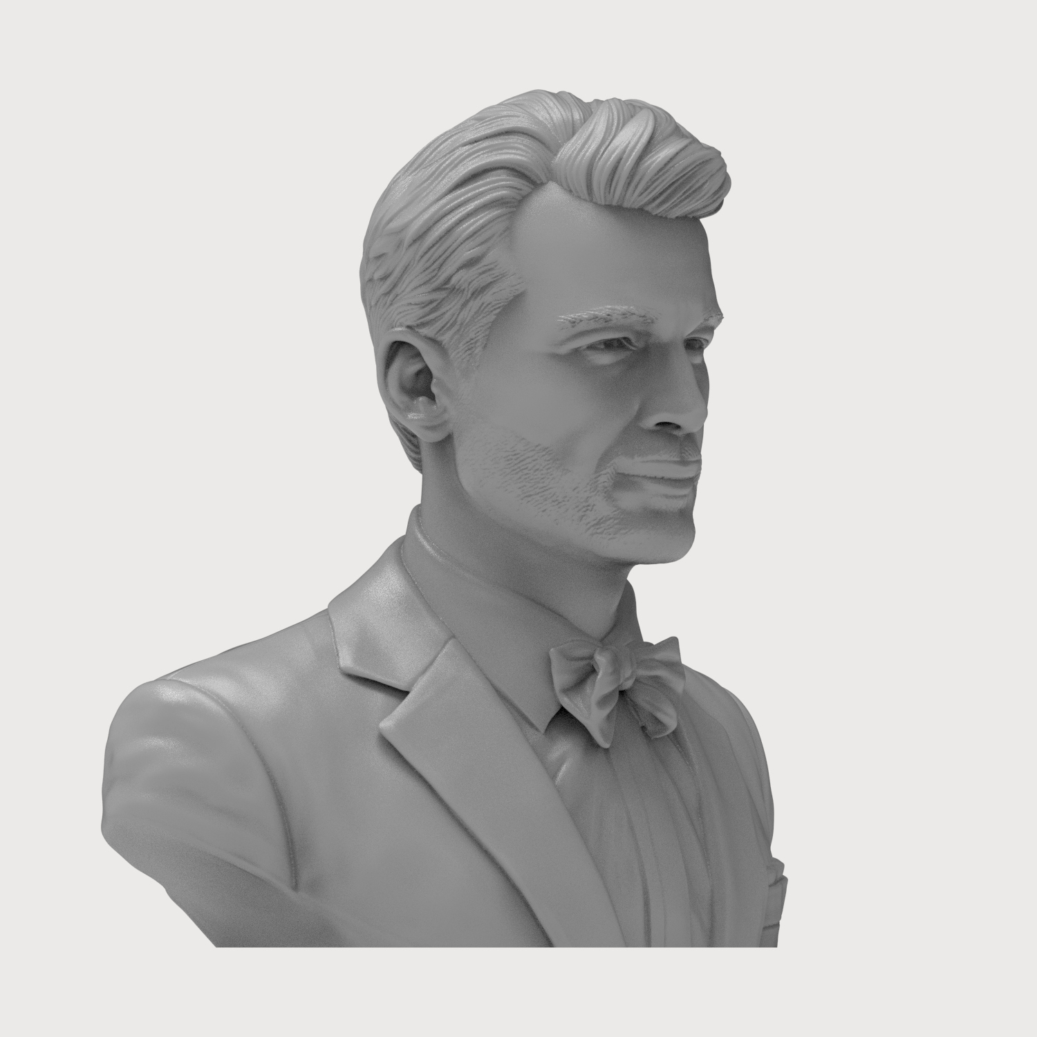 Glen Powell Actor Portrait Bust 3D Model