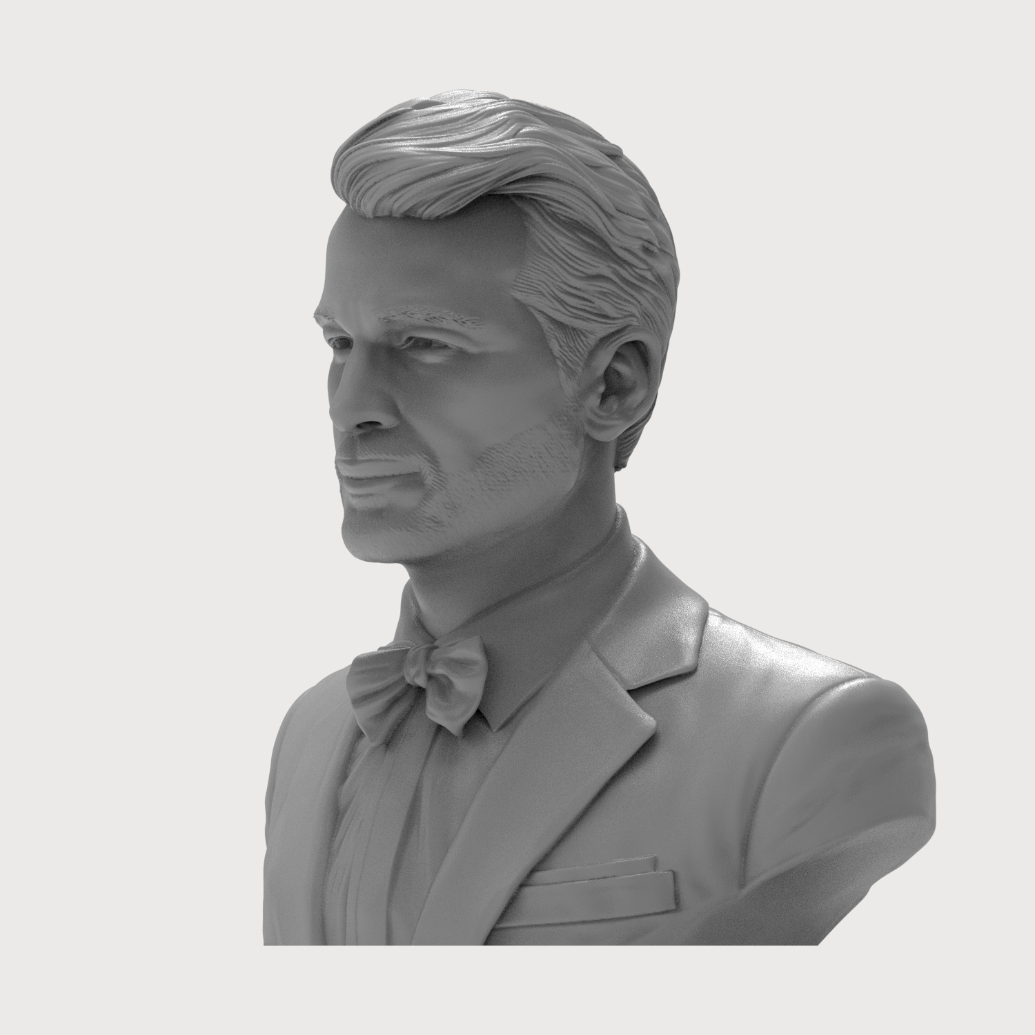 Glen Powell Actor Portrait Bust 3D Model