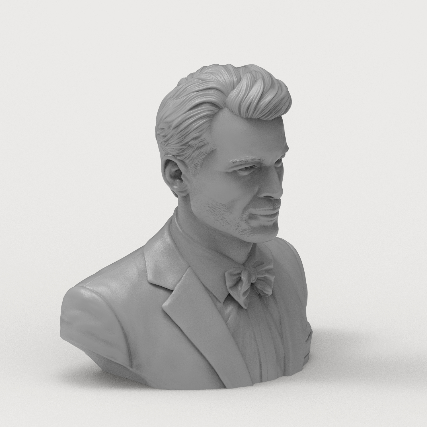 Glen Powell Actor Portrait Bust 3D Model