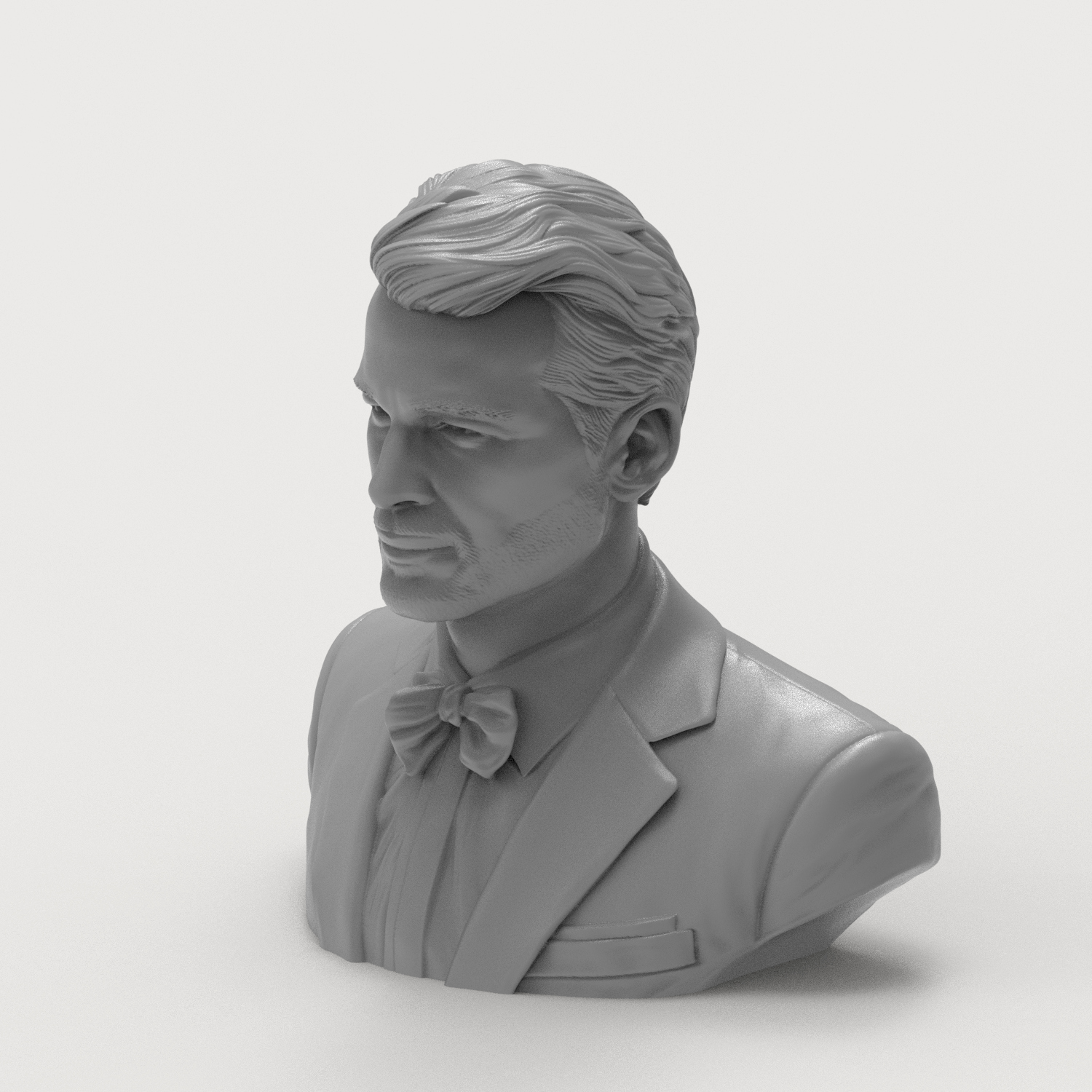 Glen Powell Actor Portrait Bust 3D Model