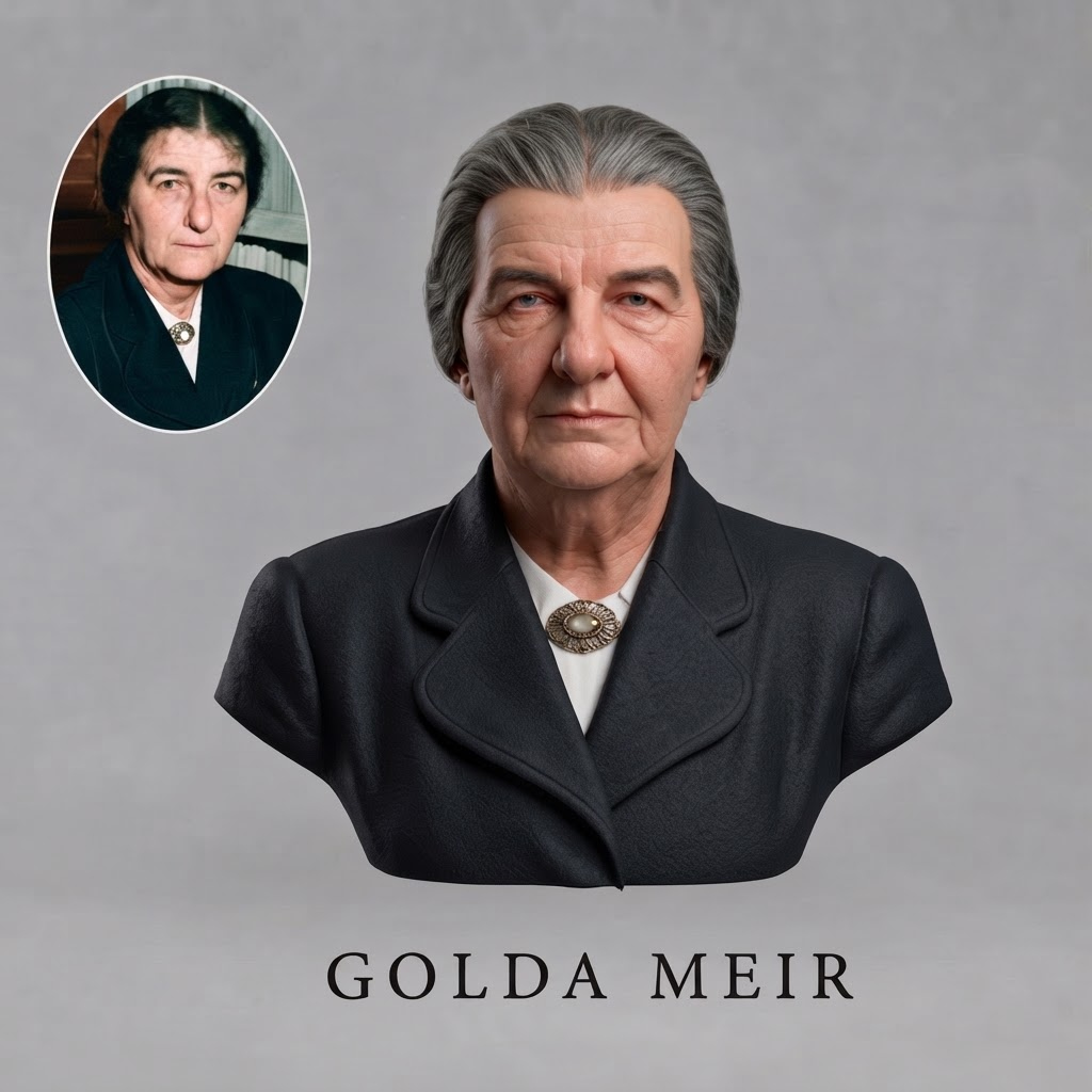 Golda Meir 3D Printable Bust 3D Model
