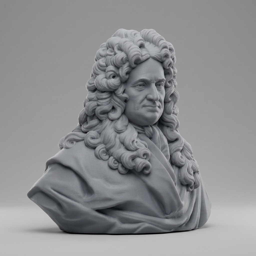 Gottfried Wilhelm Leibniz Bust 3d Printable 3D Model