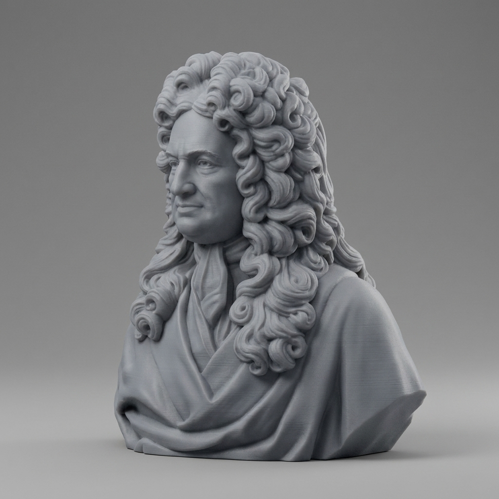 Gottfried Wilhelm Leibniz Bust 3d Printable 3D Model