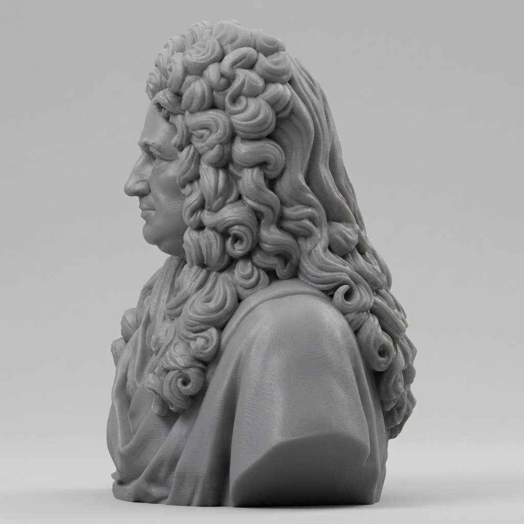 Gottfried Wilhelm Leibniz Bust 3d Printable 3D Model