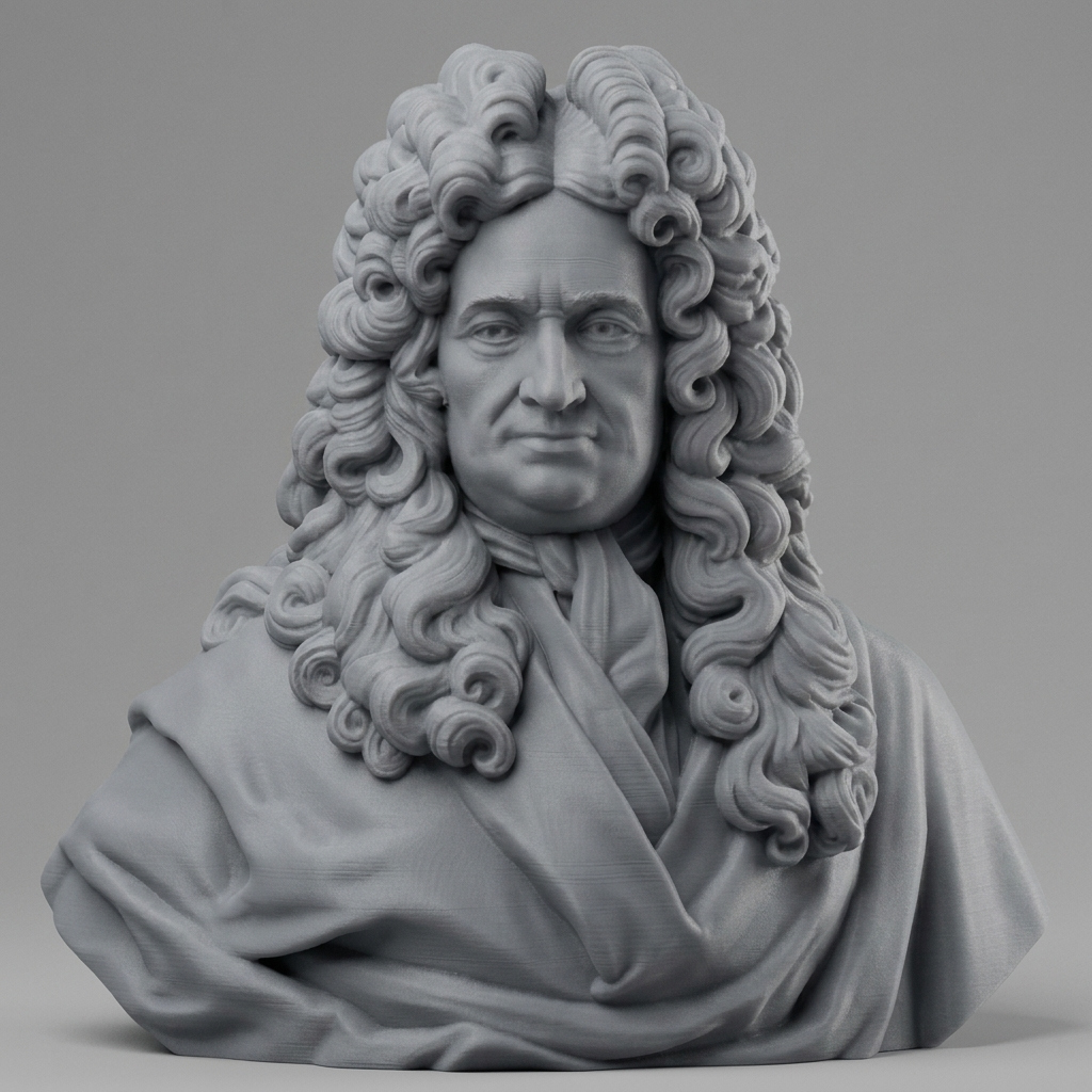 Gottfried Wilhelm Leibniz Bust 3d Printable 3D Model