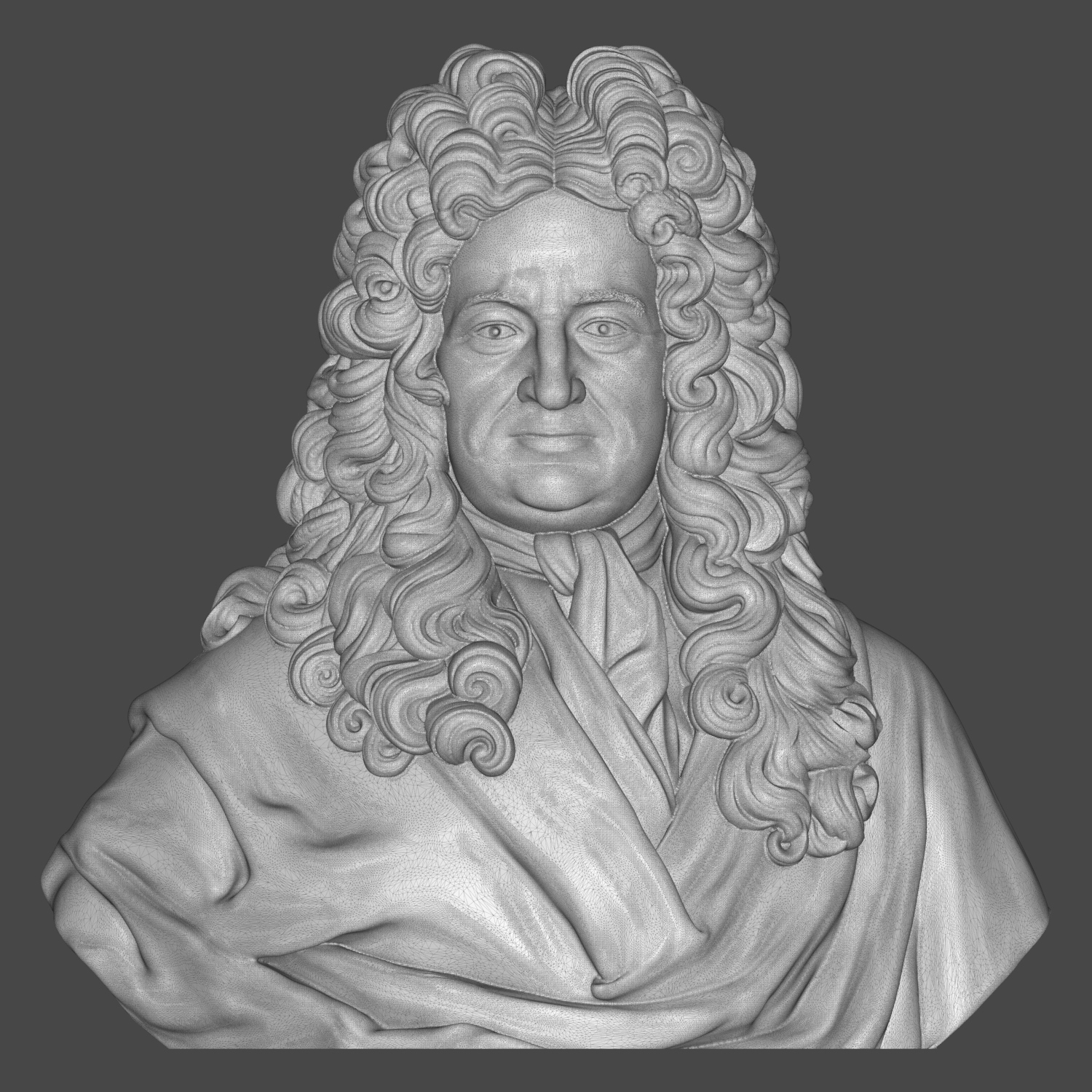 Gottfried Wilhelm Leibniz Bust 3d Printable 3D Model