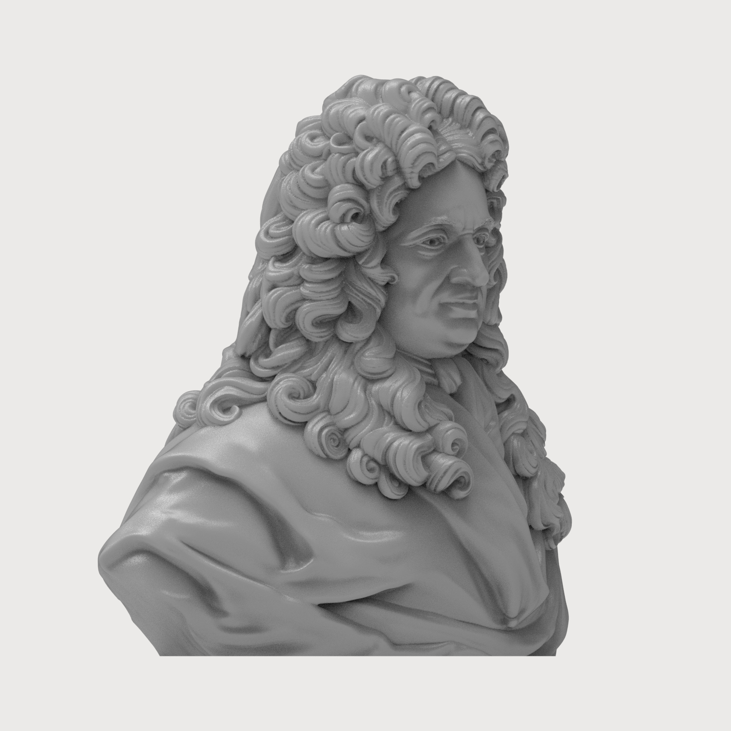 Gottfried Wilhelm Leibniz Bust 3d Printable 3D Model