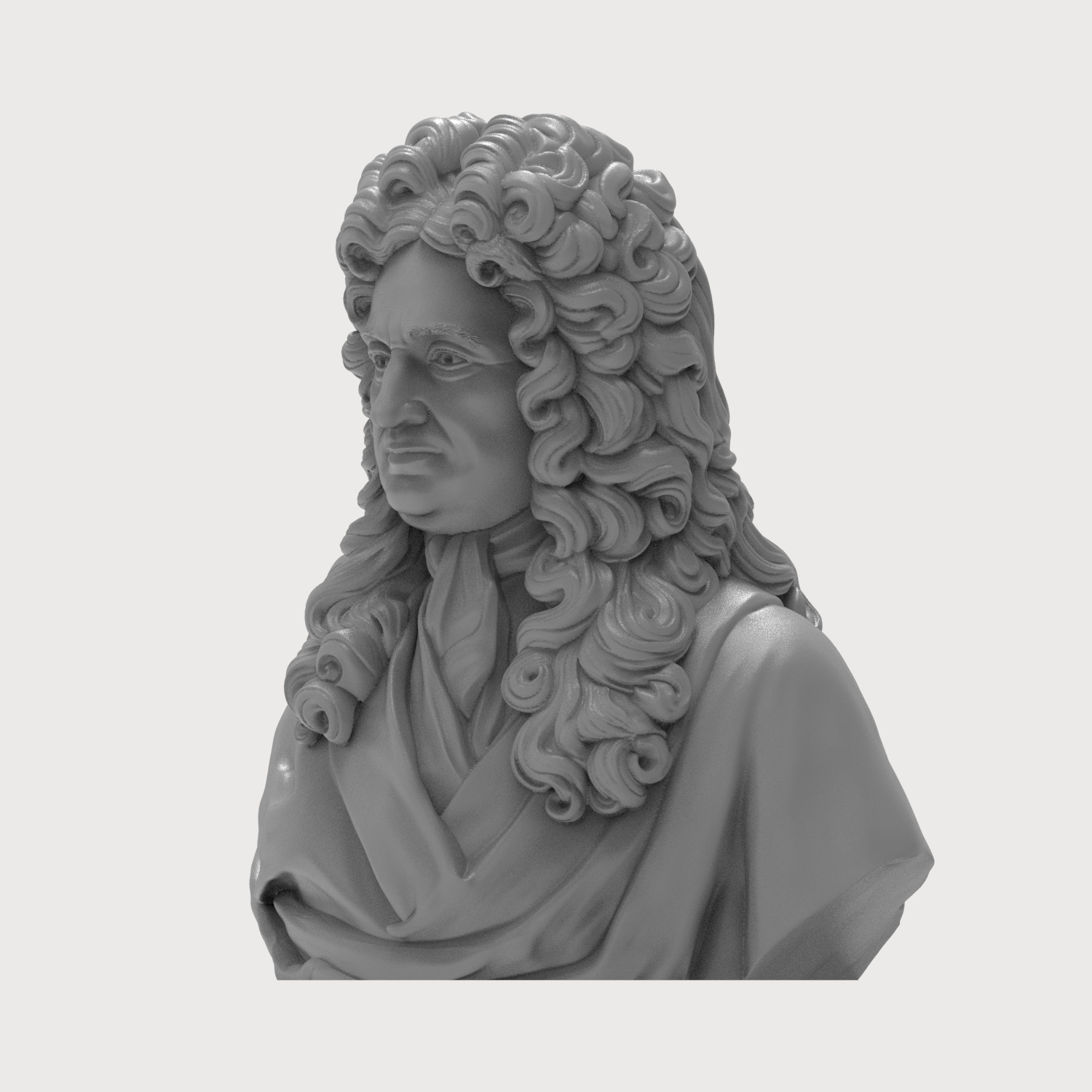Gottfried Wilhelm Leibniz Bust 3d Printable 3D Model