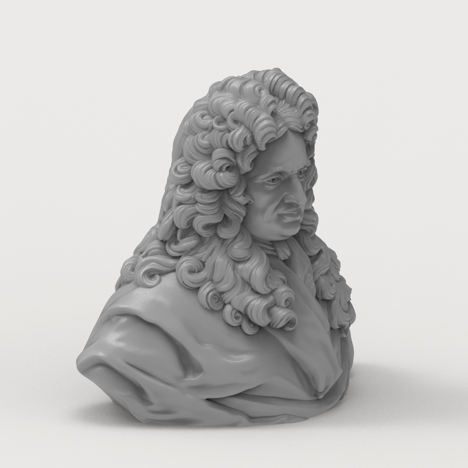 Gottfried Wilhelm Leibniz Bust 3d Printable 3D Model