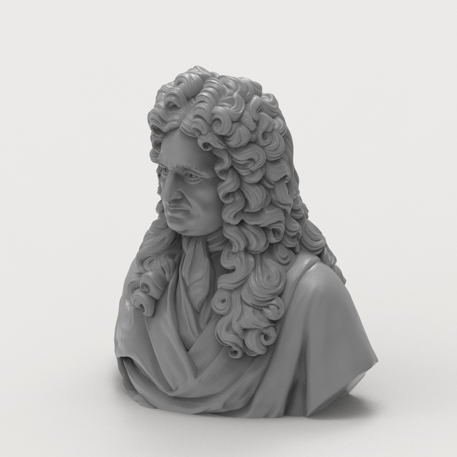 Gottfried Wilhelm Leibniz Bust 3d Printable 3D Model
