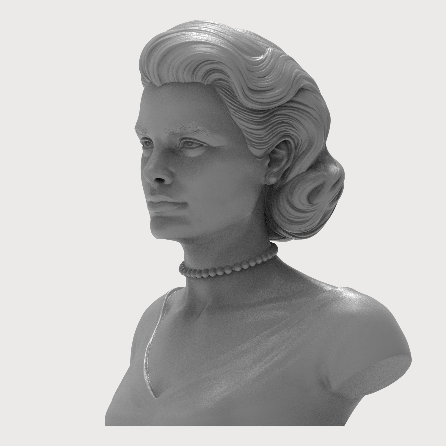 Grace Kelly Bust 3D Printable 3D Model