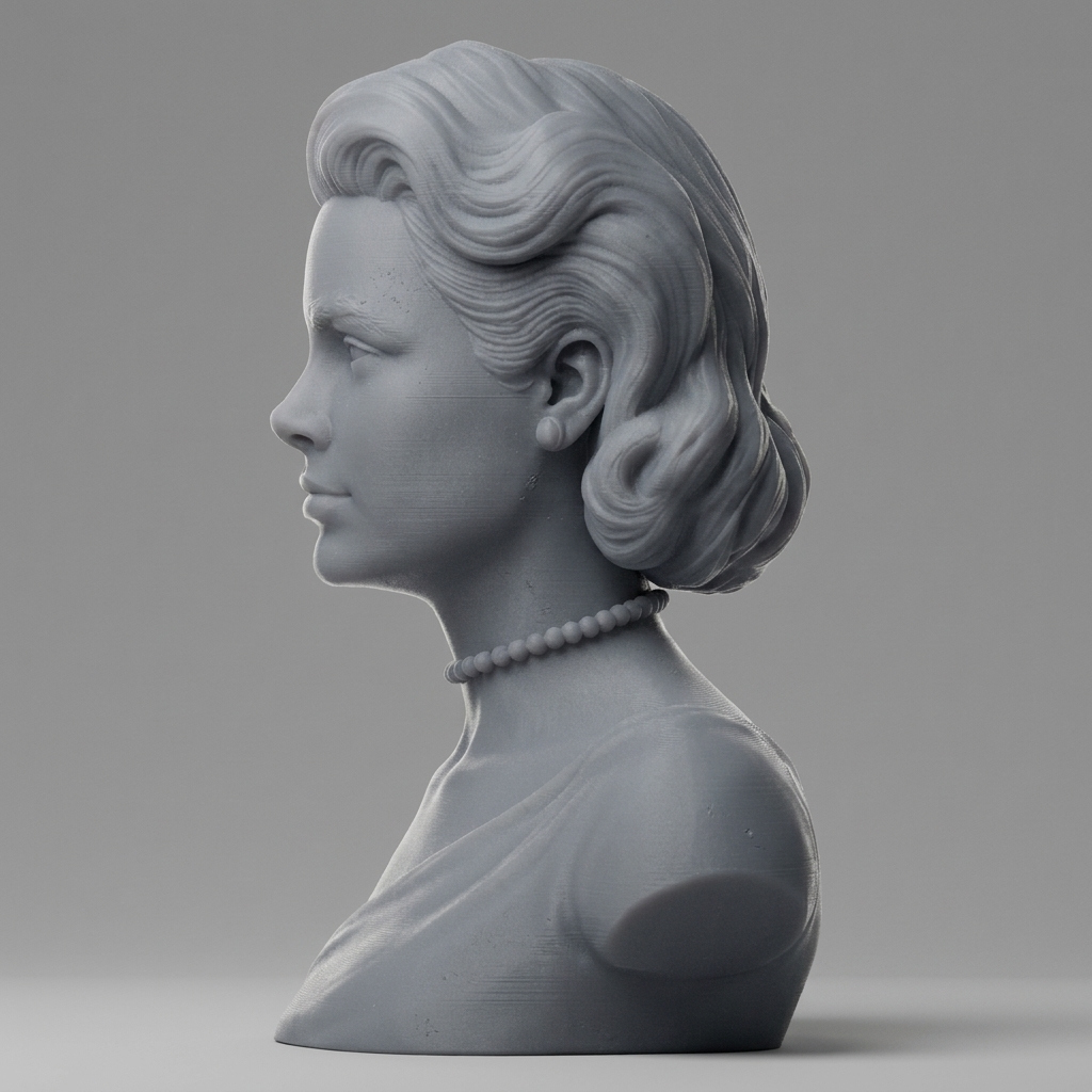 Grace Kelly Bust 3D Printable 3D Model