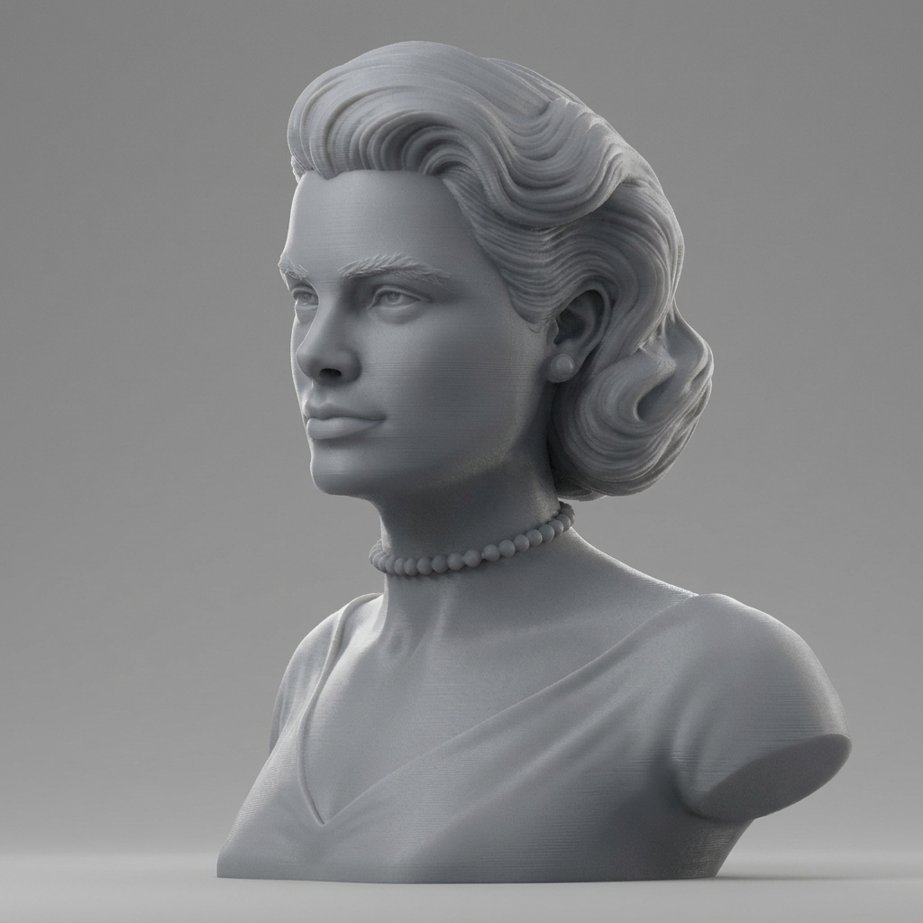 Grace Kelly Bust 3D Printable 3D Model