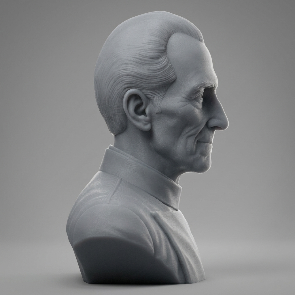 Grand Moff Tarkin Peter Cushing 3D Printable Bust 3D Model