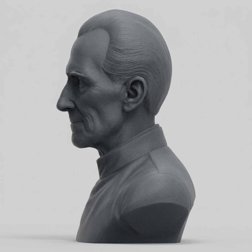 Grand Moff Tarkin Peter Cushing 3D Printable Bust 3D Model
